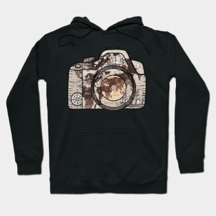 A Aesthetic Art Of Camera In Camoflague Art Of Map On It Hoodie